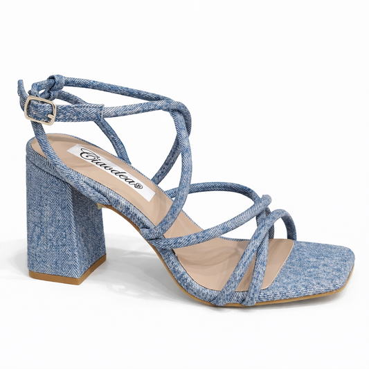 SOLEA SISTERS - Amélie Denim Sandalo