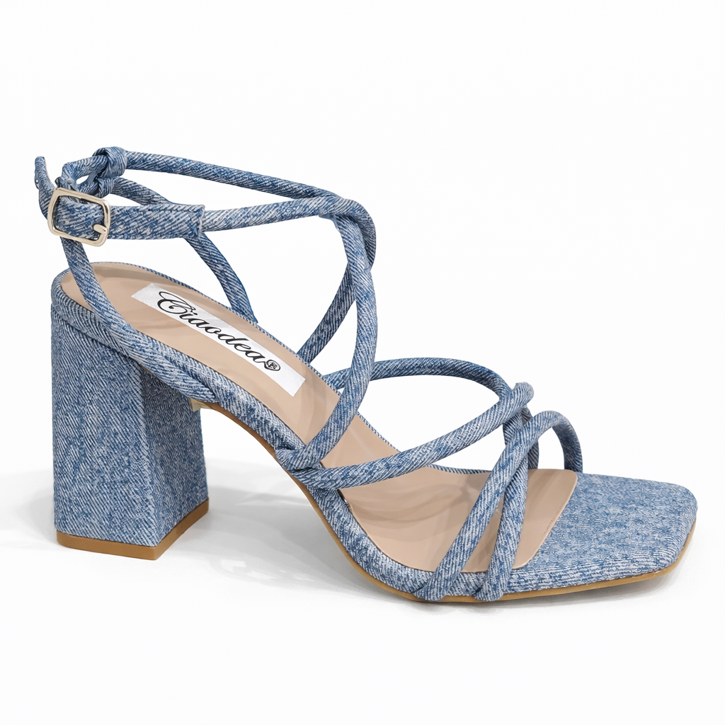 SOLEA SISTERS - Amélie Denim Sandalo